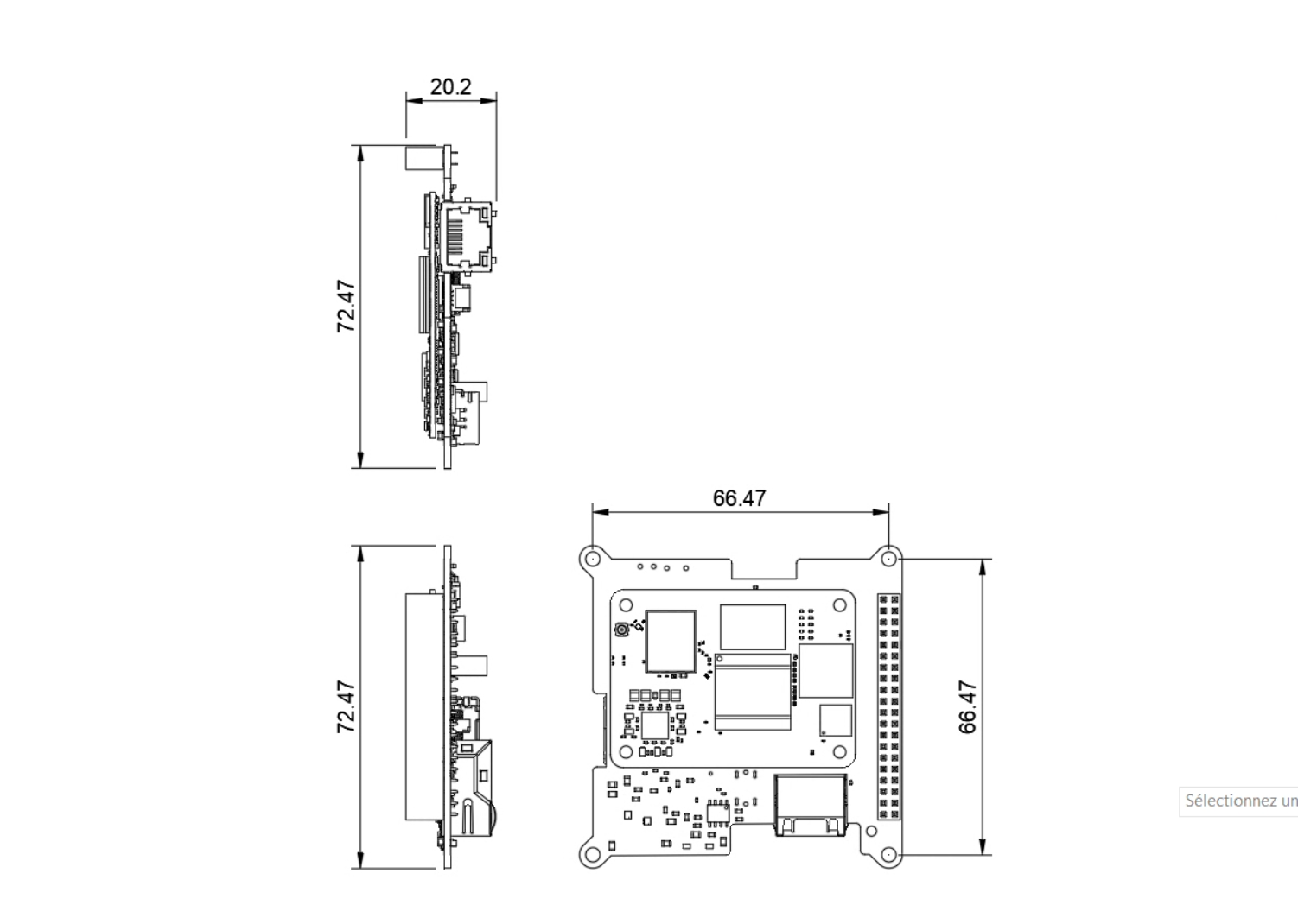 Plan mécanique CM5 Core Board